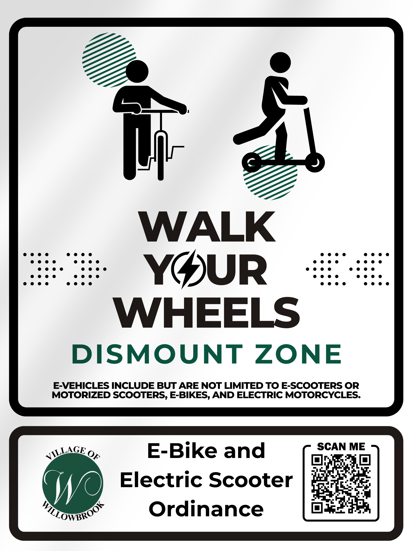 E-Bike and Electric Scooter Sign - Style 2